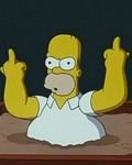 pic for homer middle finger